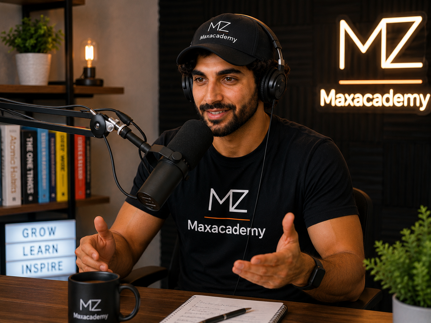 Recording a podcast